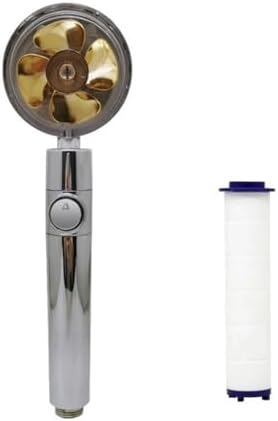 NATTCO High Pressure Handheld Shower Head with Detachable Hose and 6 Spray Nozzles