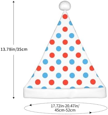 Red Blue Polka Dots Santa Hat for Kids Baby Christmas Hat