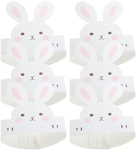 LOGOFUN 18 Pcs Easter Paper Crowns for Girls Women Birthday Party Headwear