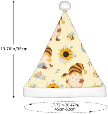 Watercolor Bee Honeycomb Santa Hat for Kids