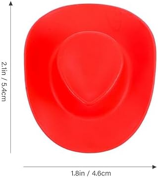 LOGOFUN 50pcs Plastic Mini Cowboy Hats for Crafts
