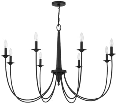 Savoy House Stonecrest Round Candle Chandelier 8-Light Matte Black