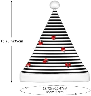 Salelf Ladybugs Santa Hat for Kids Christmas Plush Headwear