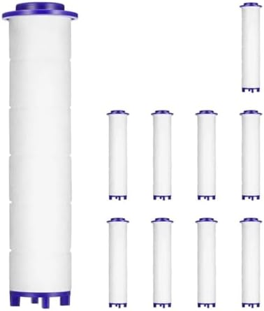 NATTCO 10Pcs Shower Head Replacement Filter Cartridge for Handheld Showerheads