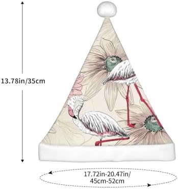 Flamingo Floral Santa Hat for Kids Baby Christmas Headwear