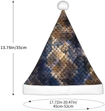 Watercolor Snake Skin Santa Hat for Kids Baby Christmas Holiday Headwear
