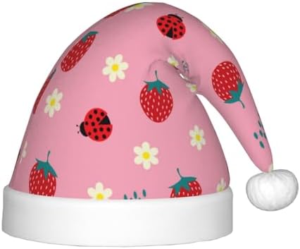 Strawberry Ladybugs Santa Hat for Kids Baby Christmas Hat
