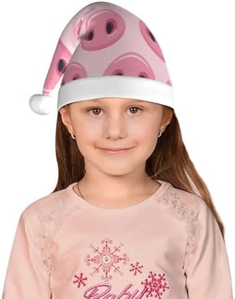 Pig Nose Santa Hat for Kids Christmas Party