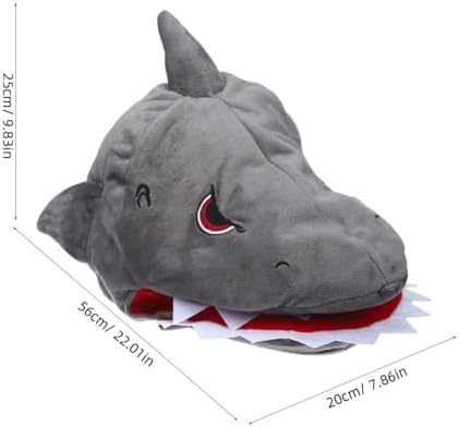 SAFIGLE Grey Plush Shark Hat for Kids