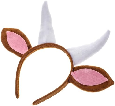 Amosfun Cute Goat Ears Headband with Horns