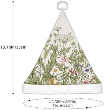 Kids Christmas Santa Hat with Wildflowers and Herbs