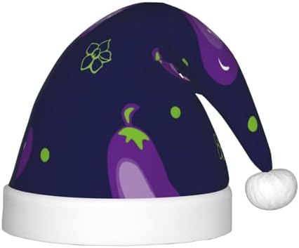 Eggplant Santa Hat for Kids Baby Christmas Hat