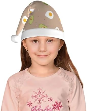 Egg and Avocado Santa Hat for Kids Baby Christmas Headwear