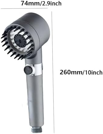 NATTCO 3 Mode Handheld Massage Showerhead with Filter