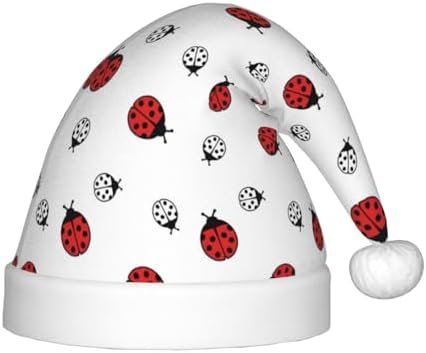 Salelf Ladybug Santa Hat for Kids Christmas Party