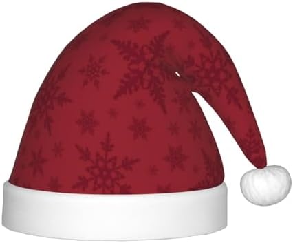 Christmas Red Snowflake Santa Hat for Kids
