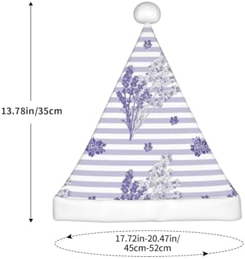 Stripes and Sprigs Lavender Santa Hat for Kids