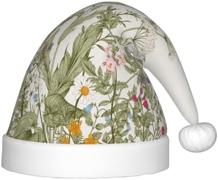 Kids Christmas Santa Hat with Wildflowers and Herbs