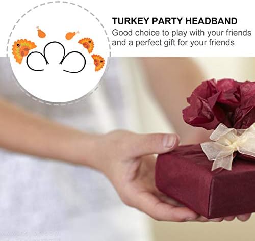 PRETYZOOM Funny Turkey Headband Set