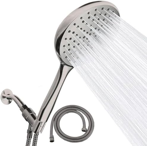 SparkPod 6-Inch High Pressure Handheld Shower Head with Hose - Brushed Nickel