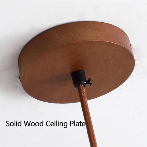 Japanese Retro Disc Wood Ball Pendant Light