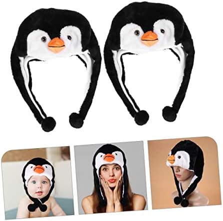 4 Pcs Penguin Cosplay Hat for Kids Party Fun Plush Headwear