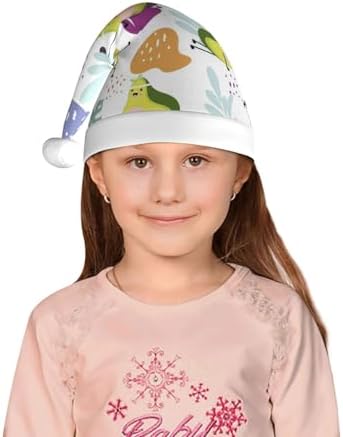 Orange Green Avocado Santa Hat for Kids Christmas Party