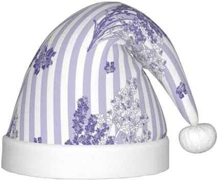 Bouquet and Lavender Flowers Santa Hat for Kids Baby Christmas Headwear