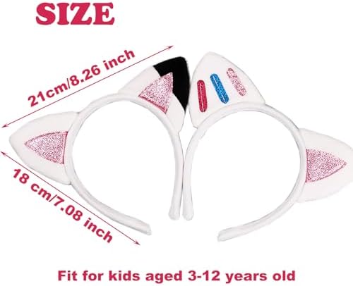 5PCS Cat Ears Headband for Girls Halloween Costume Accessory