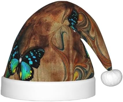 Vintage Green Santa Hat for Kids Christmas Party Wear