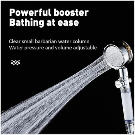 NATTCO Propeller Shower Head With Stop Button And Cotton Filter