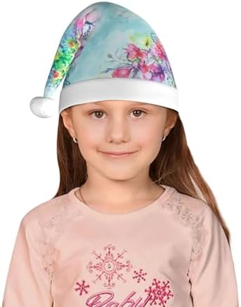 Dragonfly Floral Santa Hat for Kids Baby Christmas Headwear
