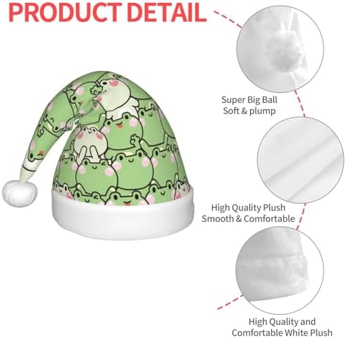 Cute Frogs Santa Hat for Kids Christmas Party Headwear