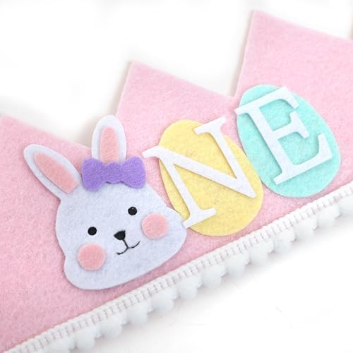 Some Bunny 1st Birthday Crown Easter Rabbit Hat for Girls