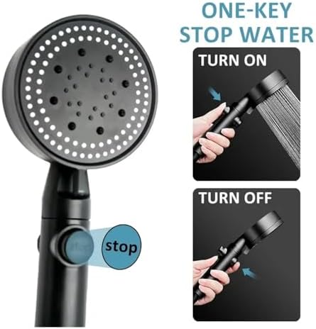 NATTCO 5 Mode Adjustable High Pressure Handheld Showerhead