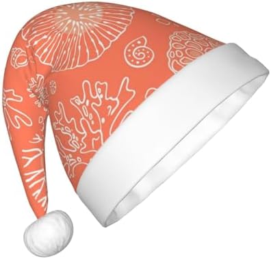 Marine Theme Coral Design Santa Hat for Kids