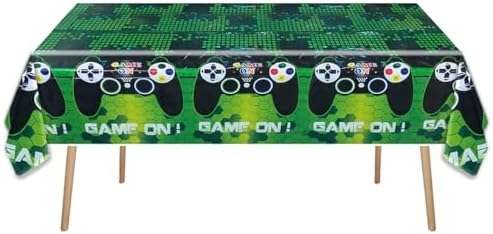 Video Game Party Tableware Set 20 Plates 1 Table Cover 20 Napkins