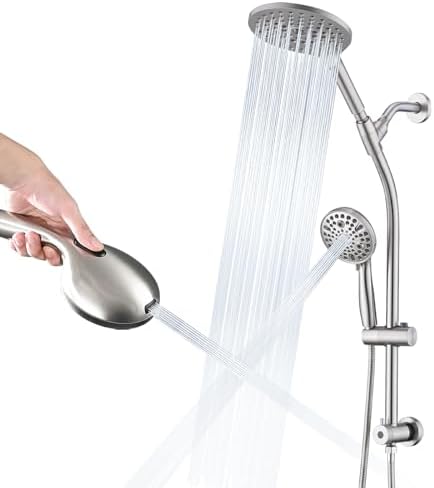 High Pressure Shower Head Combo with Handheld and 26 Adjustable Slide Bar