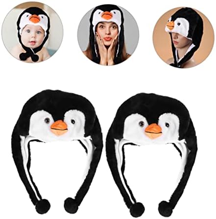 4 Pcs Penguin Cosplay Hat for Kids Party Fun Plush Headwear