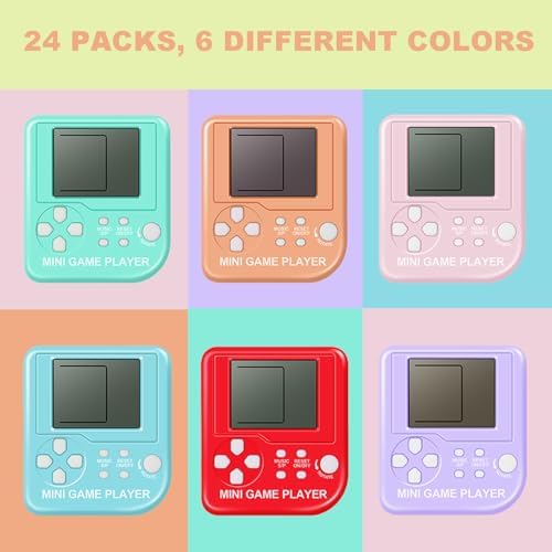 DOEA 24Pcs Video Game Keychain Party Favors