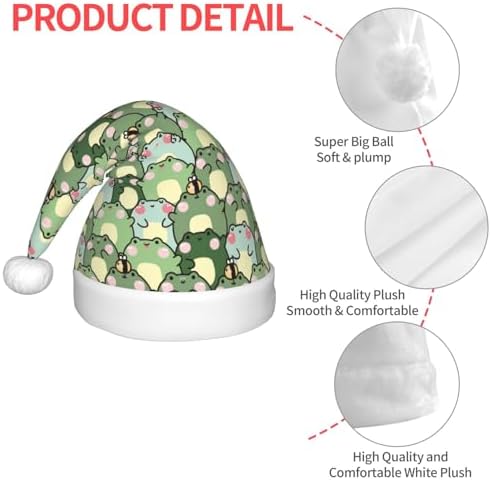 Salelf Chubby Frog Santa Hat for Kids