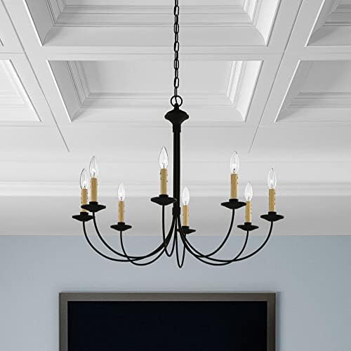 Livex Heritage 8-Light Chandelier Black
