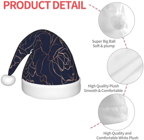Navy Blue Santa Hat for Kids Christmas Party Headwear