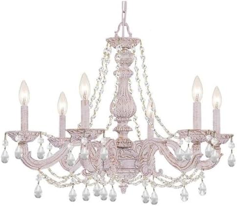 Bailey Street Home 6 Light Crystal Chandelier with Hand Cut Crystal