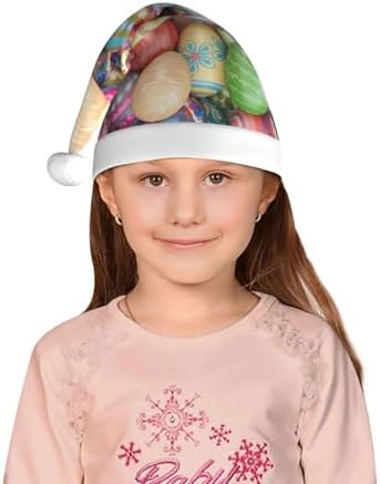 Easter Egg Santa Hat for Kids Christmas Party Headwear