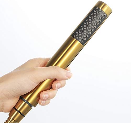 UWEREBFM High Pressure Handheld Shower Head with Rain Spray Brushed Titanium Gold Finish