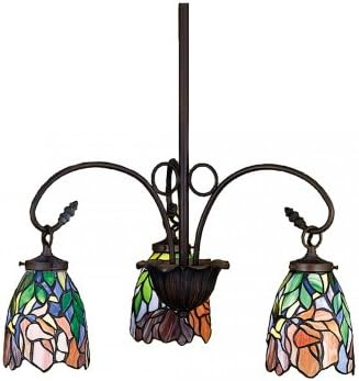 Meyda Tiffany 27416 Iris 3 Light Chandelier 21 Inch