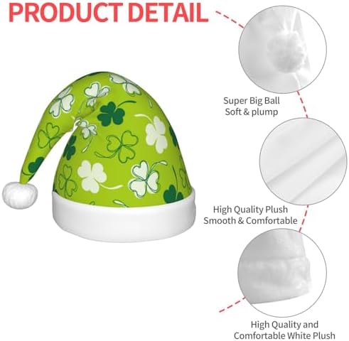 St Patricks Day Santa Hat for Kids Christmas Party Headwear 1