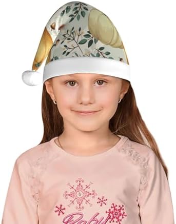Autumn Pumpkins Leaves Apples Santa Hat for Kids Baby Christmas Headwear