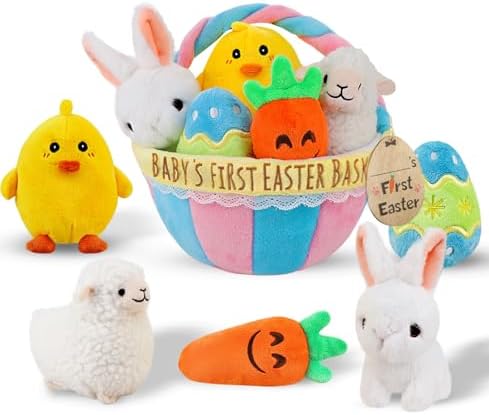 Babys First Personalized Easter Basket Stuffers Playset 6 Items